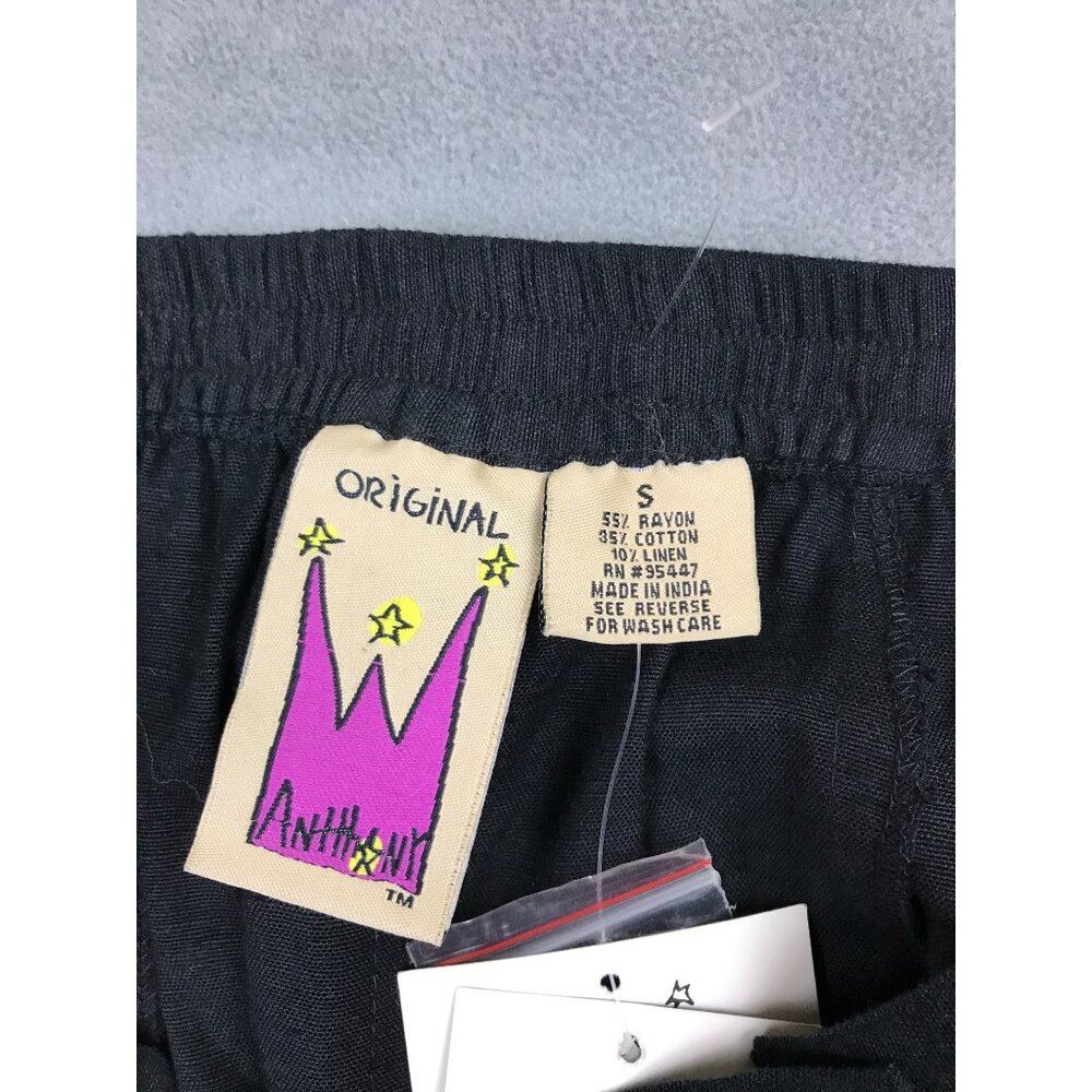 Anthony Originals Maxi Skirt Womens S Black Floral Embroidery Rhinestone Detail - Picture 6 of 9